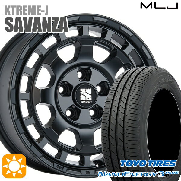 【取付対象】ヤリスクロス 205/65R16 95H トーヨー ナノエナジー3プラス MLJ エクストリームJ SAVANZA SB 16インチ 7.0J 5H114.3+35 サマータイヤホイールセット