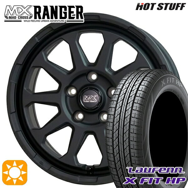 【取付対象】225/65R17 102H ラウフェン X FIT HP LA41 ホットスタッフ マッドクロス レンジャー マットブラック 17インチ 7.0J 5H114.3 サマータイヤホイールセット