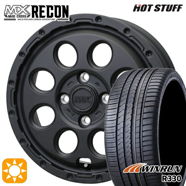 【取付対象】155/65R14 75T ウィンラン R330 ホットスタッフ マッドクロス リーコン MBK 14インチ 4.5J 4H100 +45 サマータイヤホイールセット