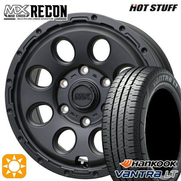 【取付対象】200系ハイエース 195/80R15 107/105R ハンコック バントラLT RA18 ホットスタッフ マッドクロス リーコン MBK 15インチ 6.0J 6H139.7 +33 サマータイヤホイールセット