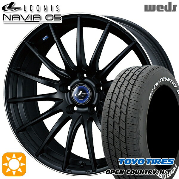 【取付対象】225/60R18 100H トーヨー オープンカントリー H/T2 WL Weds ウェッズ レオニス ナヴィア05 MBP (マットブラック リムポリッシュ) 18インチ 7.0J 5H114.3 サマータイヤホイールセット