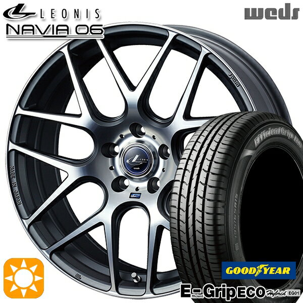 【取付対象】50プリウス インプレッサ 215/45R17 91W XL グッドイヤー エフィシェントグリップ エコ EG01 Weds ウェッズ レオニス ナヴィア06 MGMC 17インチ 7.0J 5H100 サマータイヤホイールセット