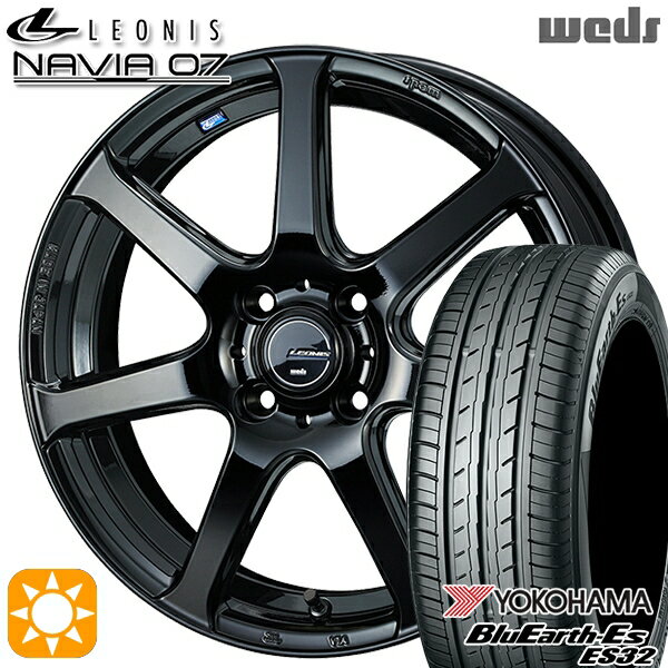 【取付対象】165/50R16 75V ヨコハマ ブルーアース ES32 Weds ウェッズ レオニス ナヴィア07 PBK (プレミアムブラック) 16インチ 5.0J 4H100 サマータイヤホイールセット