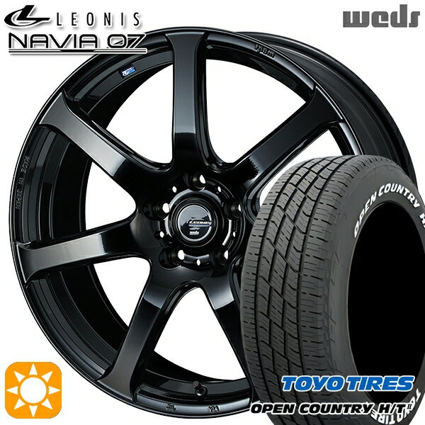 【取付対象】225/60R18 100H トーヨー オープンカントリー H/T2 WL Weds ウェッズ レオニス ナヴィア07 PBK (プレミアムブラック) 18インチ 7.0J 5H114.3 サマータイヤホイールセット