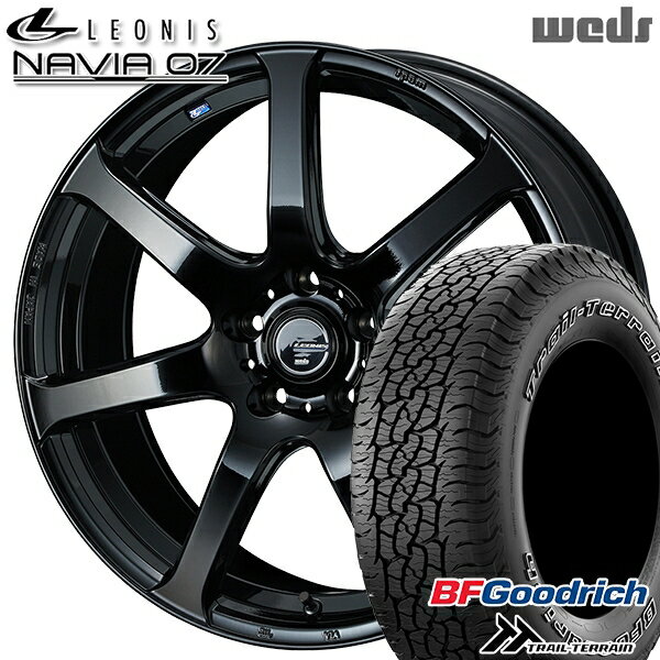 【取付対象】225/65R17 102T ORWL BFグッドリッチ トレールテレーン Weds ウェッズ レオニス ナヴィア07 PBK (プレミアムブラック) 17インチ 7.0J 5H114.3 サマータイヤホイールセット