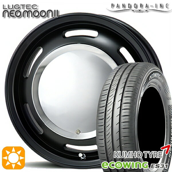 【取付対象】175/65R15 84H クムホ エコウィング ES31 パンドラ ラグテック ネオムーン2 マットブラック 15インチ 6.0J 4H100 サマータイヤホイールセット