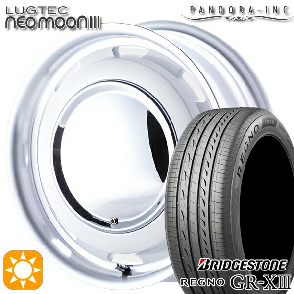【取付対象】165/55R15 75V ブリヂストン レグノ GR-X3 パンドラ ラグテック ネオムーン3 ホワイト 15インチ 5.0J 4H100 サマータイヤホイールセット