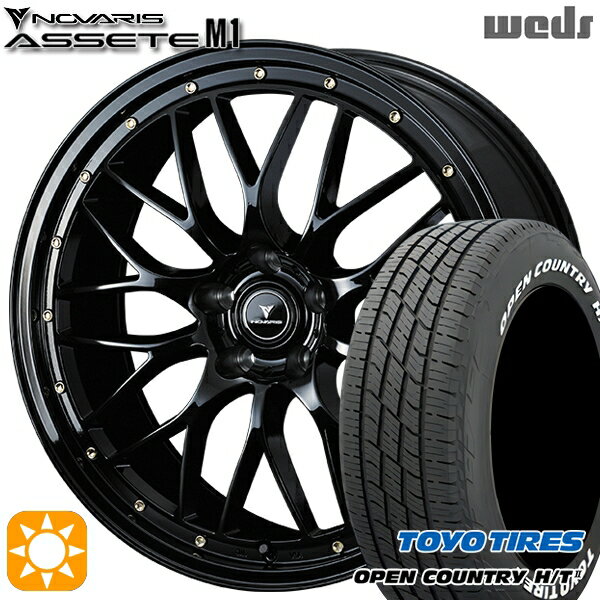 【取付対象】235/60R18 103H トーヨー オープンカントリー H/T2 WL Weds ウェッズ ノヴァリス アセット M1 ブラック/ゴールドピアス 18インチ 7.5J 5H114.3 サマータイヤホイールセット