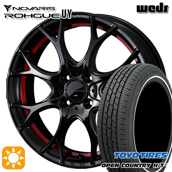 【取付対象】155/65R14 75H トーヨー オープンカントリー H/T2 WR Weds ウェッズ ノヴァリス ローグ UY ピアノブラック/レッドライン 14インチ 4.5J 4H100 サマータイヤホイールセット