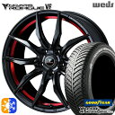 フォレスター 215/60R17 96H グッドイヤー ベクター フォーシーズンズ Weds ウェッズ ノヴァリス ローグ VF 17インチ 7.0J 5H100 ピアノブラック/レッドライン オールシーズンタイヤホイールセット