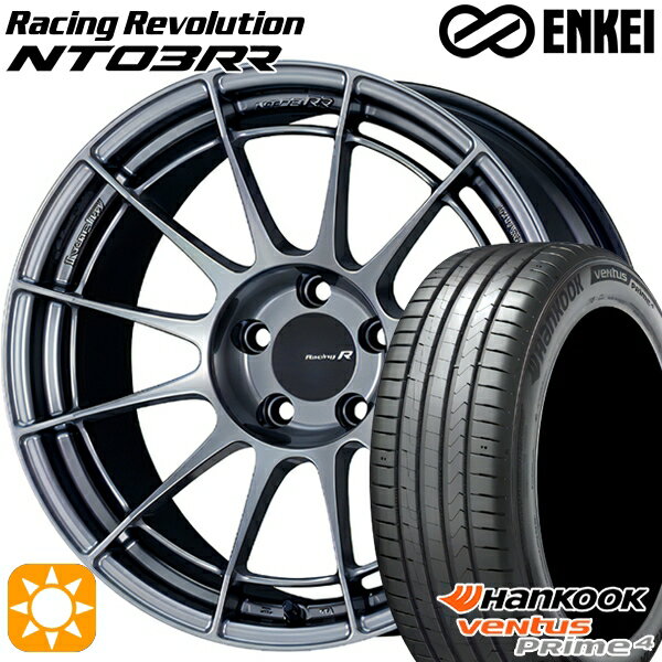 【取付対象】215/60R17 96V ハンコック veNtus PRime4 K135A ENKEI エンケイ レーシングレボリューション NT03RR ハイパーシルバー 17インチ 7.0J 5H100 サマータイヤホイールセット