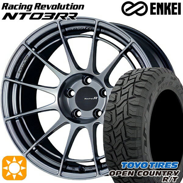 【取付対象】225/60R17 99Q トーヨー オープンカントリー R/T ENKEI エンケイ レーシングレボリューション NT03RR ハイパーシルバー 17インチ 7.5J 5H114.3 サマータイヤホイールセット