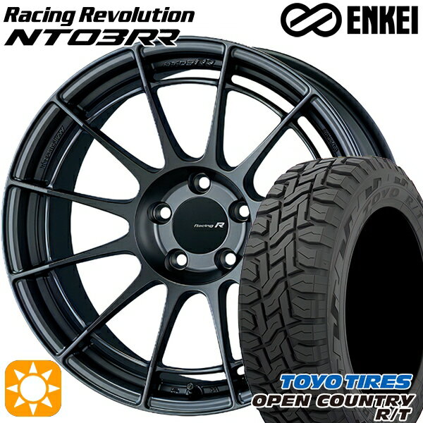 【取付対象】225/60R17 99Q トーヨー オープンカントリー R/T ENKEI エンケイ レーシングレボリューション NT03RR マットダークガンメタリック 17インチ 7.0J 5H114.3 サマータイヤホイールセット