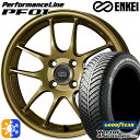 アクア ヤリス 195/50R16 84H グッドイヤー ベクター フォーシーズンズ ENKEI エンケイ パフォーマンスライン PF01 16インチ 6.5J 4H100 ゴールド オールシーズンタイヤホイールセット