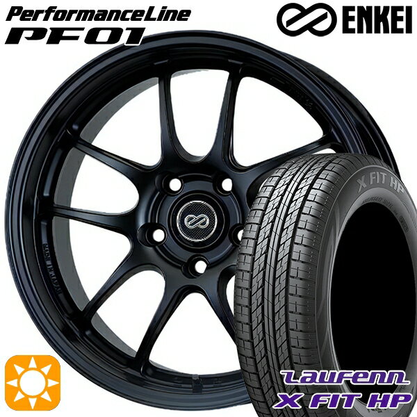 【取付対象】215/60R17 96H ラウフェン X FIT HP LA41 ENKEI エンケイ パフォーマンスライン PF01 マットブラック 17インチ 7.0J 5H114.3 サマータイヤホイールセット