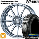 【取付対象】アイシス ノア/ヴォクシー 215/45R17 91W XL グッドイヤー エフィシェントグリップ エコ EG01 ENKEI エンケイ パフォーマンスライン PF03 スパークルシルバー 17インチ 7.0J 5H114.3 サマータイヤホイールセット