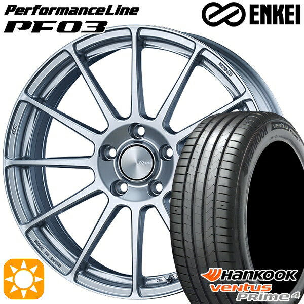【取付対象】225/60R17 99V ハンコック veNtus PRime4 K135A ENKEI エンケイ パフォーマンスライン PF03 スパークルシルバー 17インチ 7.0J 5H114.3 サマータイヤホイールセット