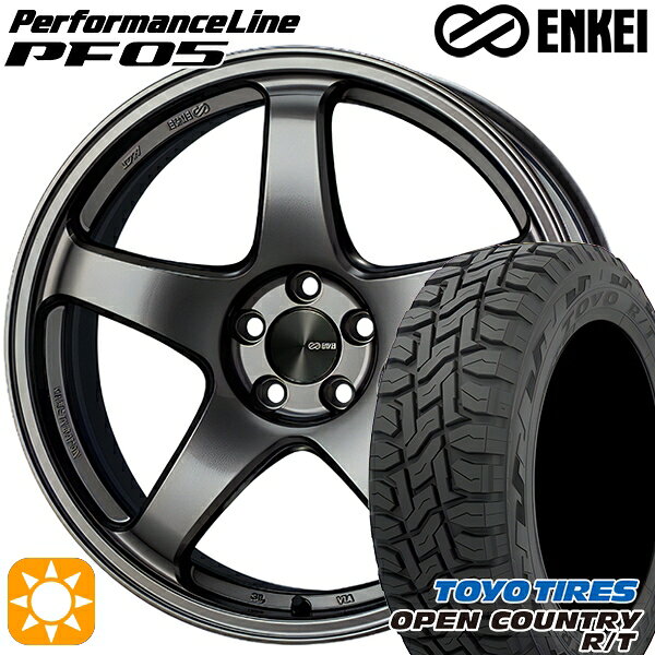 乐天商城 - 【取付対象】アクア クロスビー 175/60R16 82Q トーヨー オープンカントリー R/T ENKEI エンケイ パフォーマンスライン PF05 ダークシルバー 16インチ 6.5J 4H100 サマータイヤホイールセット