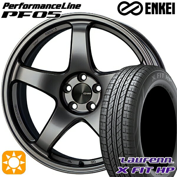 【取付対象】215/60R17 96H ラウフェン X FIT HP LA41 ENKEI エンケイ パフォーマンスライン PF05 ダークシルバー 17インチ 7.0J 5H114.3 サマータイヤホイールセット