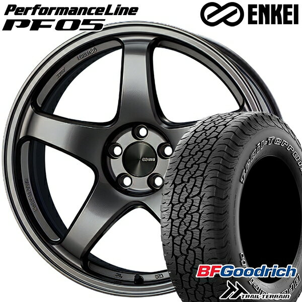 【取付対象】225/65R17 102T ORWL BFグッドリッチ トレールテレーン ENKEI エンケイ パフォーマンスライン PF05 ダークシルバー 17インチ 7.0J 5H114.3 サマータイヤホイールセット