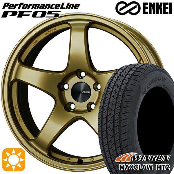 【取付対象】225/65R17 102H ウィンラン マックスクロウ HT2 ENKEI エンケイ パフォーマンスライン PF05 ゴールド 17インチ 7.0J 5H114.3 サマータイヤホイールセット