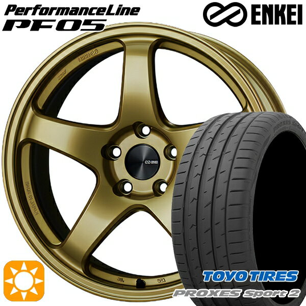 【取付対象】225/45R19 96Y XL トーヨー プロクセススポーツ2 ENKEI エンケイ パフォーマンスライン PF05 ゴールド 19インチ 8.0J 5H114.3 サマータイヤホイールセット