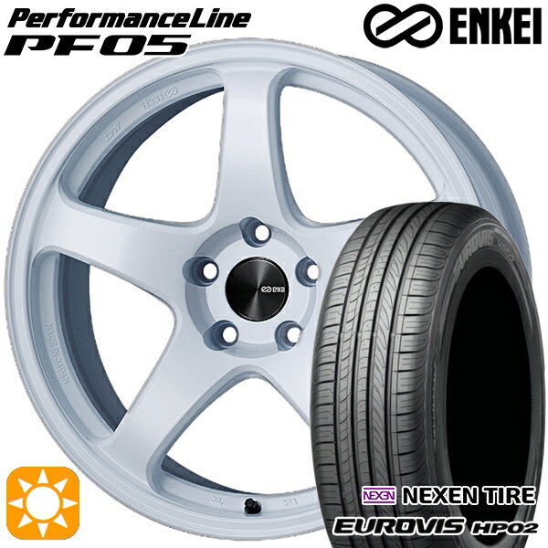 【取付対象】165/60R15 ネクセン ロードストーン ユーロビズ HP02 ENKEI エンケイ パフォーマンスライン PF05 ホワイト 15インチ 5.0J 4H100 サマータイヤホイールセット