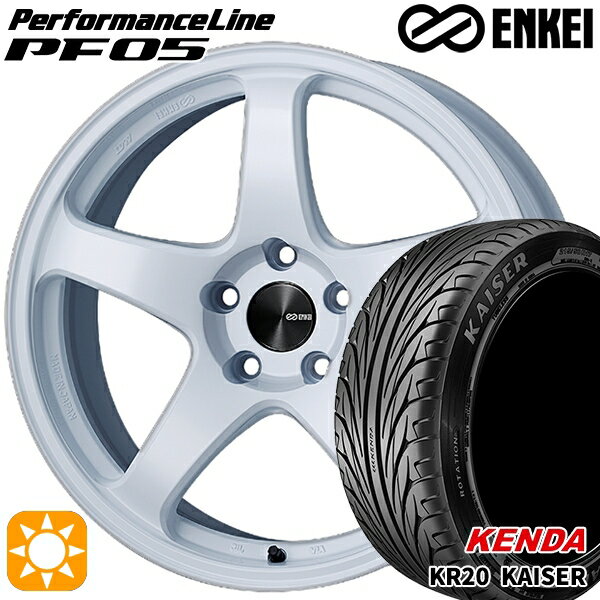 【取付対象】モコ ルークス 165/40R16 73V ケンダ カイザー KR20 ENKEI エンケイ パフォーマンスライン PF05 ホワイト 16インチ 5.5J 4H100 サマータイヤホイールセット