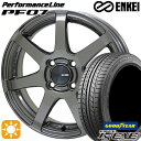 【取付対象】195/45R16 84W XL グッドイヤー イーグル LSEXE ENKEI エンケイ パフォーマンスライン PF07 ダークシルバー 16インチ 6.5J 4H100 サマータイヤホイールセット