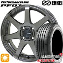 【取付対象】195/40R17 81W XL クムホ エクスタ HS51 ENKEI エンケイ パフォーマンスライン PF07 ダークシルバー 17インチ 7.0J 4H100 サマータイヤホイールセット