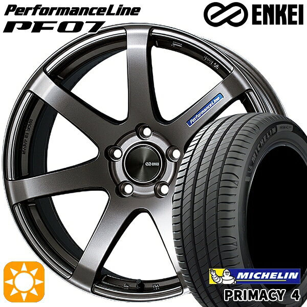 【取付対象】マークX レクサスIS 235/40R19 96W XL VOL ミシュラン プライマシー4 ENKEI エンケイ パフォーマンスライン PF07 ダークシルバー 19インチ 8.0J 5H114.3 サマータイヤホイールセット