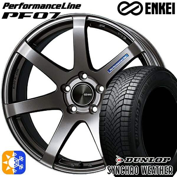 【取付対象】225/45R19 96W XL ダンロップ シンクロウェザー ENKEI エンケイ パフォーマンスライン PF0..