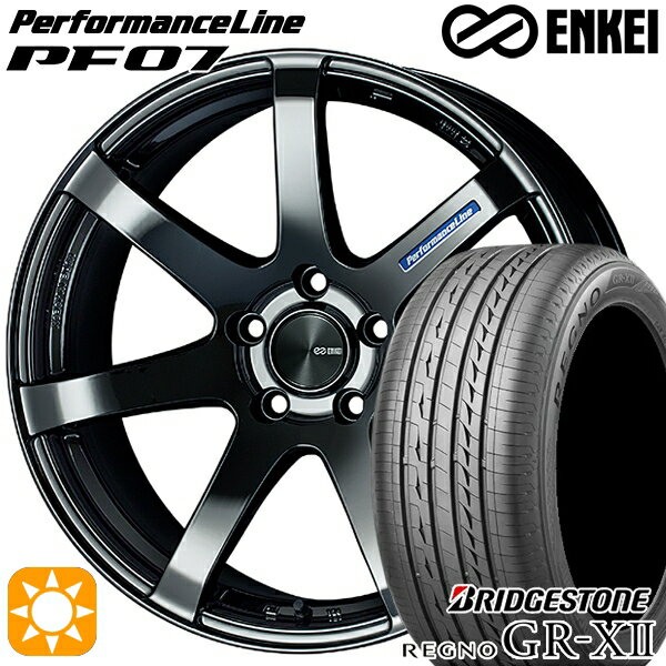 【取付対象】225/40R19 89W ブリヂストン レグノ GRX2 ENKEI エンケイ パフォーマンスライン PF07 SBK 19インチ 8.0J 5H114.3 サマータイヤホイールセット