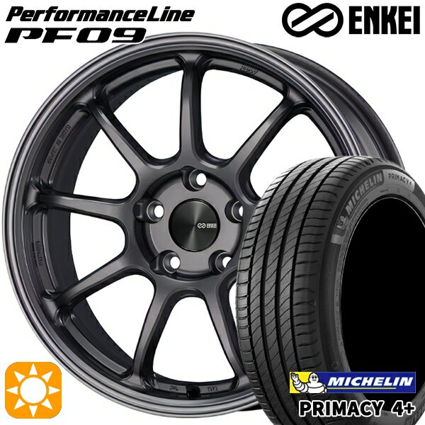 【取付対象】BMW F40 225/45R17 94W XL ミシュラン プライマシー4プラス ENKEI エンケイ パフォーマンスライン PF09 ダークシルバー 17インチ 7.5J 5H112 サマータイヤホイールセット