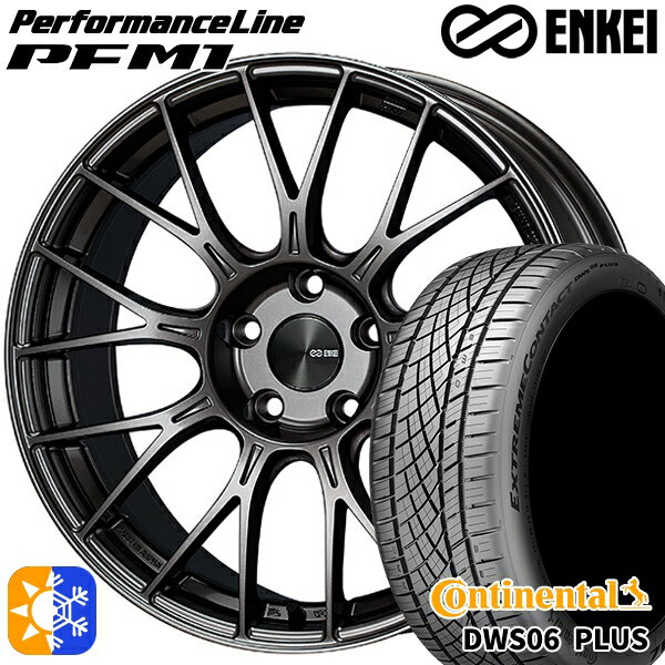 215/55R17 94W コンチネンタル DWS06+ ENKEI エンケイ パフォーマンスライン PFM1 ダークシルバー 17インチ 7.5J 5H114.3 オールシーズンタイヤホイールセット