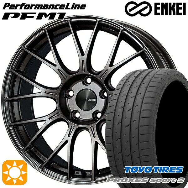 【取付対象】225/40R18 92Y XL トーヨー プロクセススポーツ2 ENKEI エンケイ パフォーマンスライン PFM1 ダークシルバー 18インチ 7.5J 5H114.3 サマータイヤホイールセット