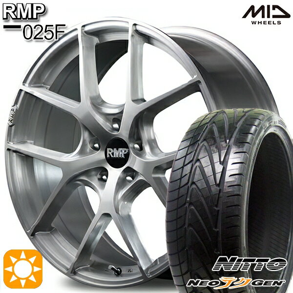 【取付対象】225/30R20 85W ニットー NEOテクGEN MID RMP 025F 3Dブラッシュド 20インチ 8.5J 5H114.3 サマータイヤホイールセット