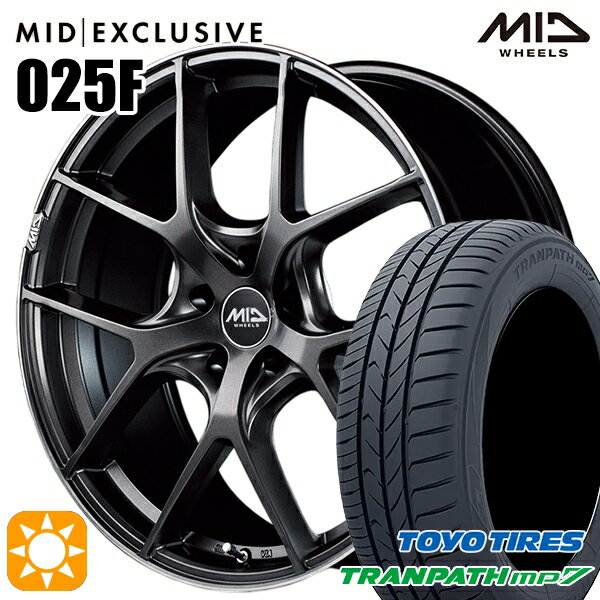【取付対象】215/55R17 94V トーヨー トランパス mp7 MID RMP 025F セミグロスGM/リムDCロゴMC 17インチ 7.0J 5H100 サマータイヤホイールセット