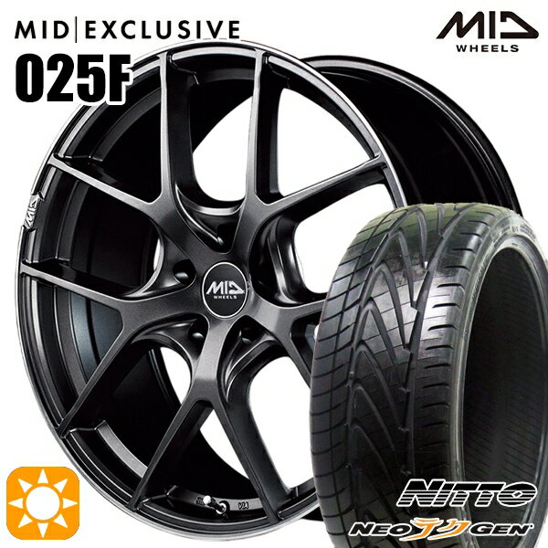 【取付対象】225/30R20 85W ニットー NEOテクGEN MID RMP 025F セミグロスGM/リムDCロゴMC 20インチ 8.5J 5H114.3 サマータイヤホイールセット