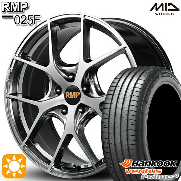 【取付対象】215/45R17 91W XL ハンコック veNtus PRime4 K135 MID RMP 025F ハイパーメタルコート/ブラッシュド 17インチ 7.0J 5H114.3 サマータイヤホイールセット