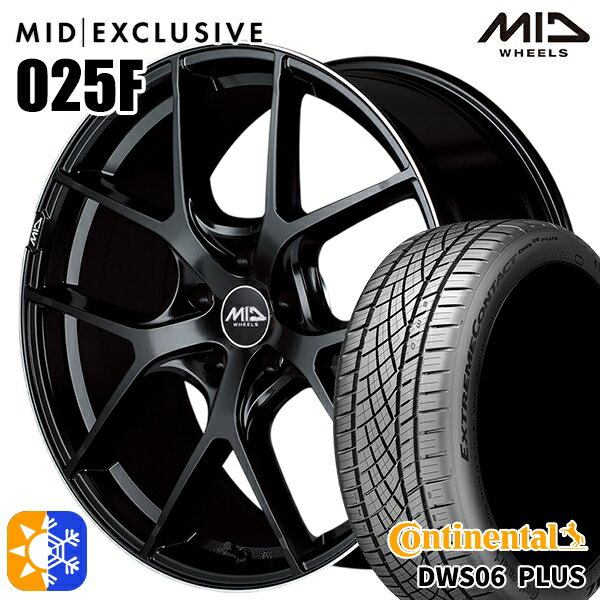 セレナ 215/40R18 89Y XL コンチネンタル DWS06+ MID RMP 025F セミグロスBK/リムエッジDCロゴMC 18インチ 7.0J 5H114.3 オールシーズンタイヤホイールセット