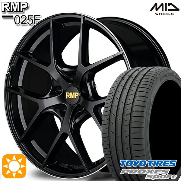 【取付対象】アイシス ノア 215/45R17 91W トーヨー プロクセススポーツ MID RMP 025F セミグロスBK/リムエッジDCロゴMC 17インチ 7.0J 5H114.3 サマータイヤホイールセット