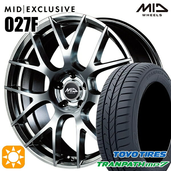 【取付対象】215/55R17 94V トーヨー トランパス mp7 MID RMP 027F ハイパーメタルコート/ミラーカット 17インチ 7.0J 5H100 サマータイヤホイールセット