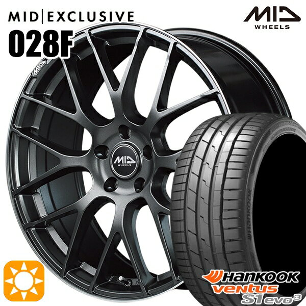 【取付対象】245/35R20 95Y XL ハンコック veNtus S1 evo3 K127 MID RMP 028F セミグロスGM/リムDCロゴMC 20インチ 8.5J 5H114.3 サマータイヤホイールセット