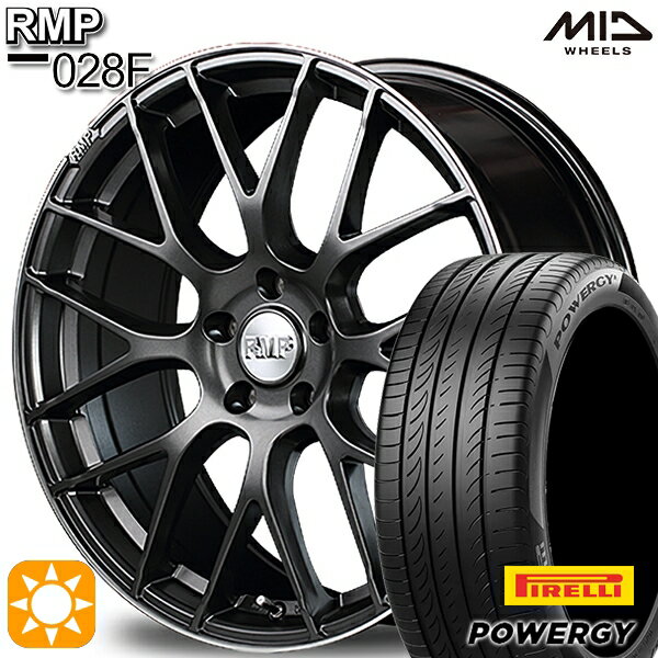 【取付対象】アクセラ アテンザ 215/45R18 93W XL ピレリ パワジー MID RMP 028F セミグロスGM/リムDCロゴMC 18インチ 7.0J 5H114.3 サマータイヤホイールセット