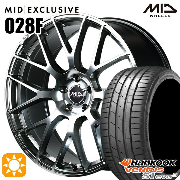 【取付対象】215/40R18 89Y XL ハンコック veNtus S1 evo3 K127 MID RMP 028F ハイパーメタルコート/ミラーカット 18インチ 7.0J 5H100 サマータイヤホイールセット