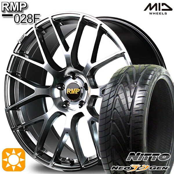 5/15ポイント5倍★245/30R20 90W XL ニットー NEOテクGEN MID RMP 028F ハイパーメタルコート/ミラーカット 20インチ 8.5J 5H114.3 サマータイヤホイールセット