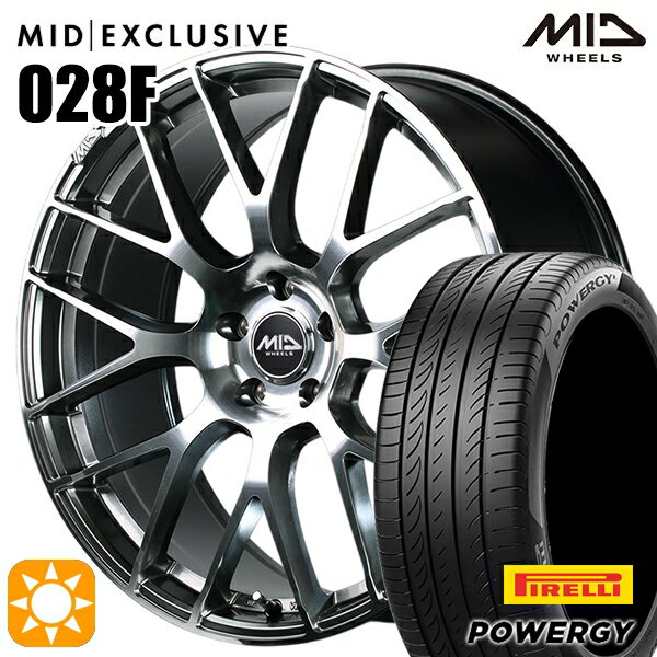【取付対象】225/40R19 93W XL ピレリ パワジー MID RMP 028F ハイパーメタルコート/ミラーカット 19インチ 8.0J 5H114.3 サマータイヤホイールセット