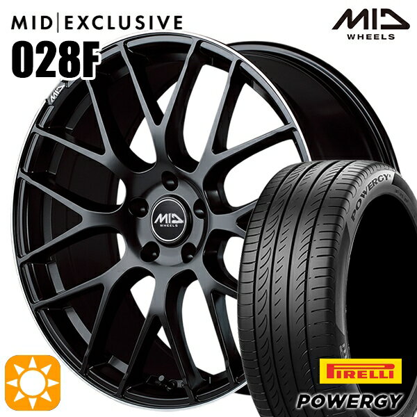 【取付対象】C-HR カローラクロス 225/45R19 96W XL ピレリ パワジー MID RMP 028F セミグロスBK/リムエッジDCロゴMC 19インチ 8.0J 5H114.3 サマータイヤホイールセット