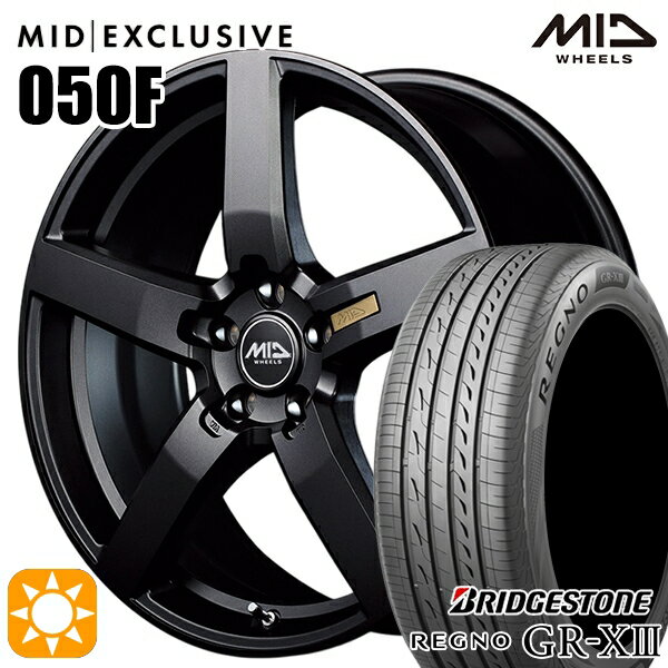 【取付対象】C-HR カローラクロス 225/45R19 96W XL ブリヂストン レグノ GR-X3 MID RMP 050F セミグロスガンメタ 19インチ 8.0J 5H114.3 サマータイヤホイールセット